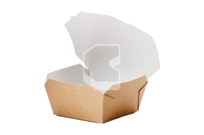 Լանչ-բոքս կափարիչով, 400 մլ, CRAFTBOX, 95/115*95/115*50 մմ, կրաֆտ ստվարաթուղթ