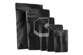 Տոպրակ մետաղացված զիպ փականով 80*120 մմ(35+35), 140 մկմ սև
