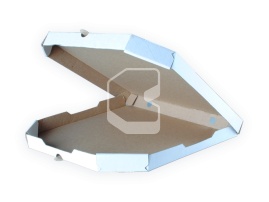 Պիցցայի տուփ, 350*350*40 մմ գոֆրո, սպիտակ