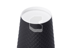Cup, 250 ml (full capacity - 280 ml), double-layer, Waffle Black