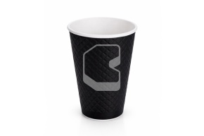 Cup, 350 ml (full capacity - 430 ml), double-layer, Waffle Black
