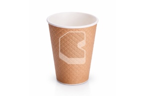 Cup, 350 ml (full capacity - 430 ml), double-layer, Waffle Kraft