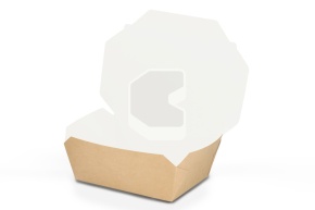 Լանչ-բոքս կափարիչով, 1000 մլ, CRAFTBOX, 170/190*130/150*50 մմ, կրաֆտ ստվարաթուղթ
