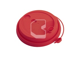 Lid with valve, d-80 mm, magenta, with drinking hole, matte, PP