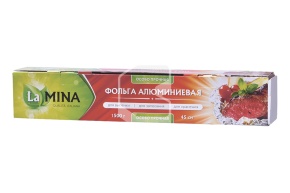 Фольга LAMINA 45см. в футляре с ножом /1500гр./60м (18 микрон)