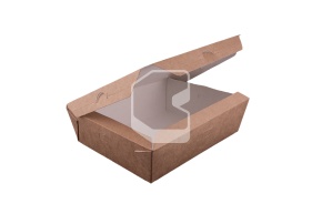 Լանչ-բոքս կափարիչով, 1000 մլ, CRAFTBOX, 170/190*130/150*50 մմ, կրաֆտ ստվարաթուղթ