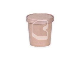 Soup bowl, 500 ml, kraft, without lid, "EcoSoup"
