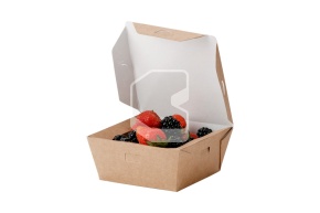 Լանչ-բոքս կափարիչով, 400 մլ, CRAFTBOX, 95/115*95/115*50 մմ, կրաֆտ ստվարաթուղթ