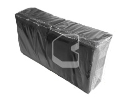Paper napkins, 33х33 cm, one layer, 300 sheets, black, 1/9