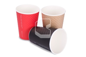 Cup, 350 ml (full capacity - 430 ml), double-layer, Waffle Black