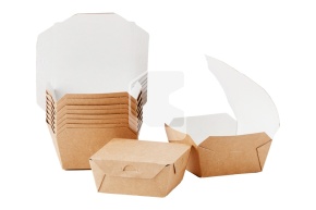 Լանչ-բոքս կափարիչով, 400 մլ, CRAFTBOX, 95/115*95/115*50 մմ, կրաֆտ ստվարաթուղթ