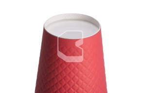 Cup, 350 ml (full capacity - 430 ml), double-layer, Waffle Red